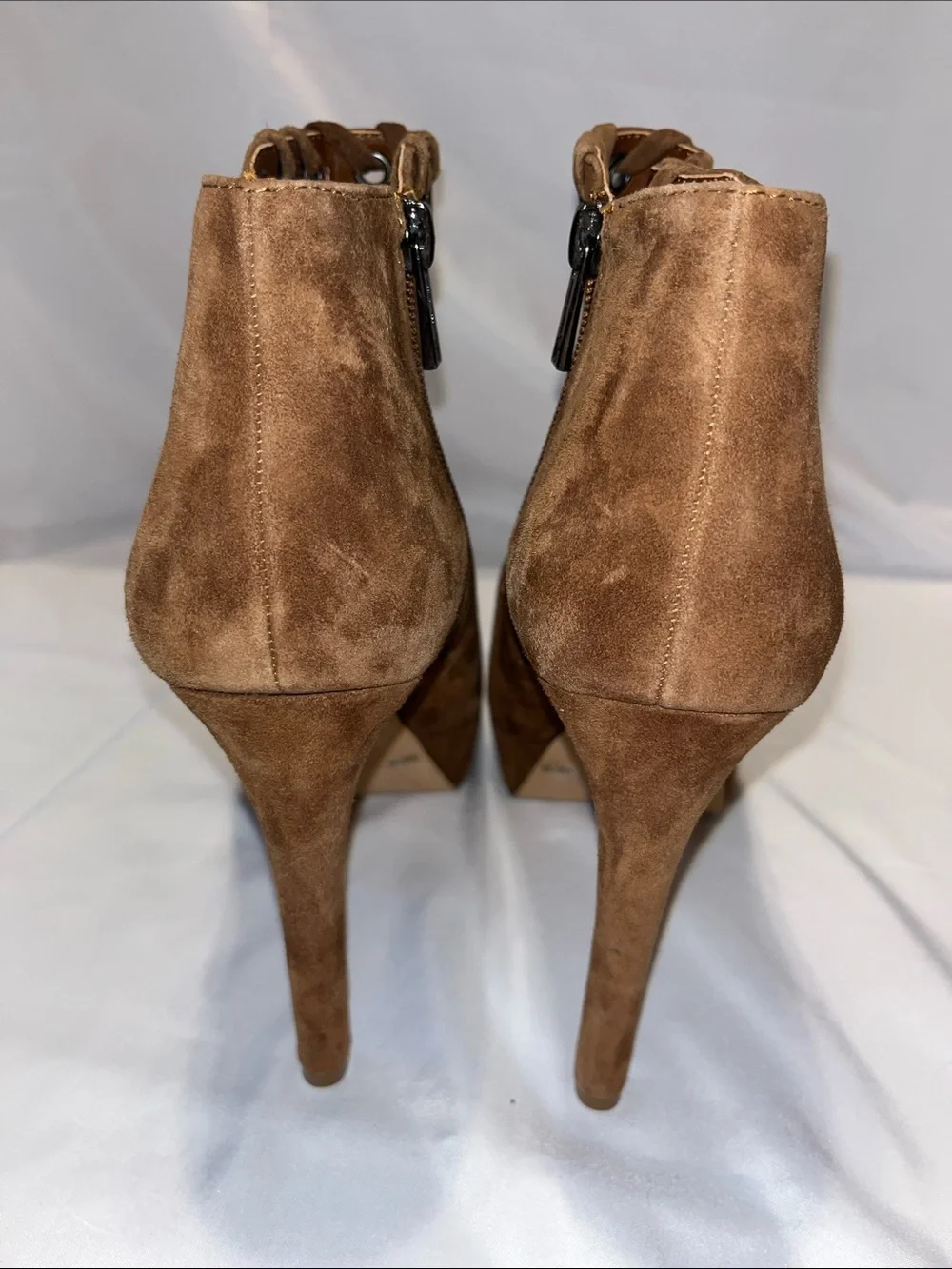 Jessica Simpson Brown Suede Platform Ankle Boots - Women